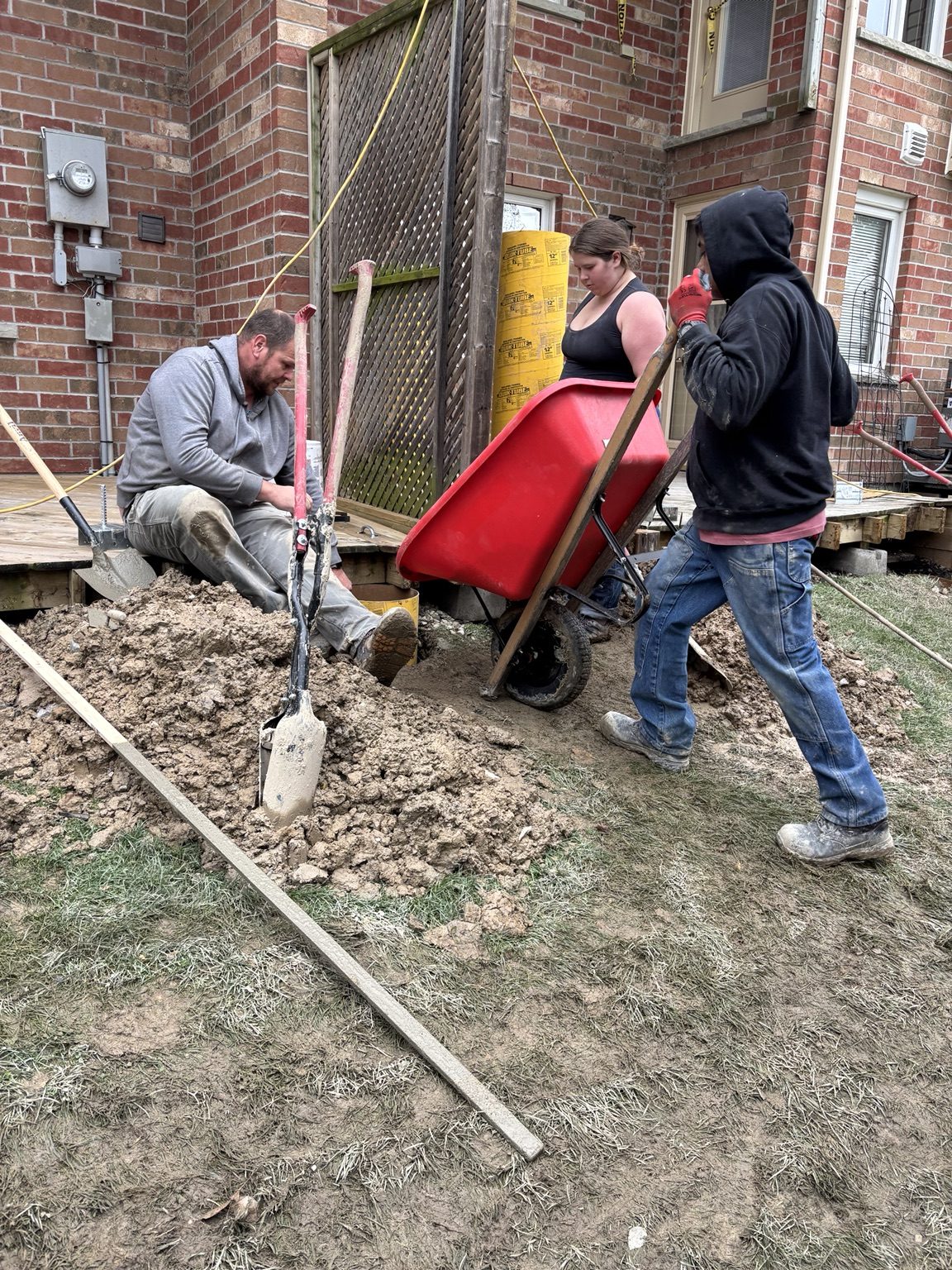 Deck construction in progress