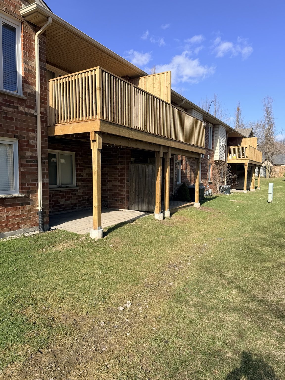 Finished deck construction project