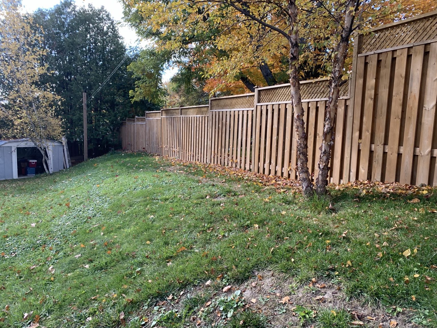 Finished fence installation