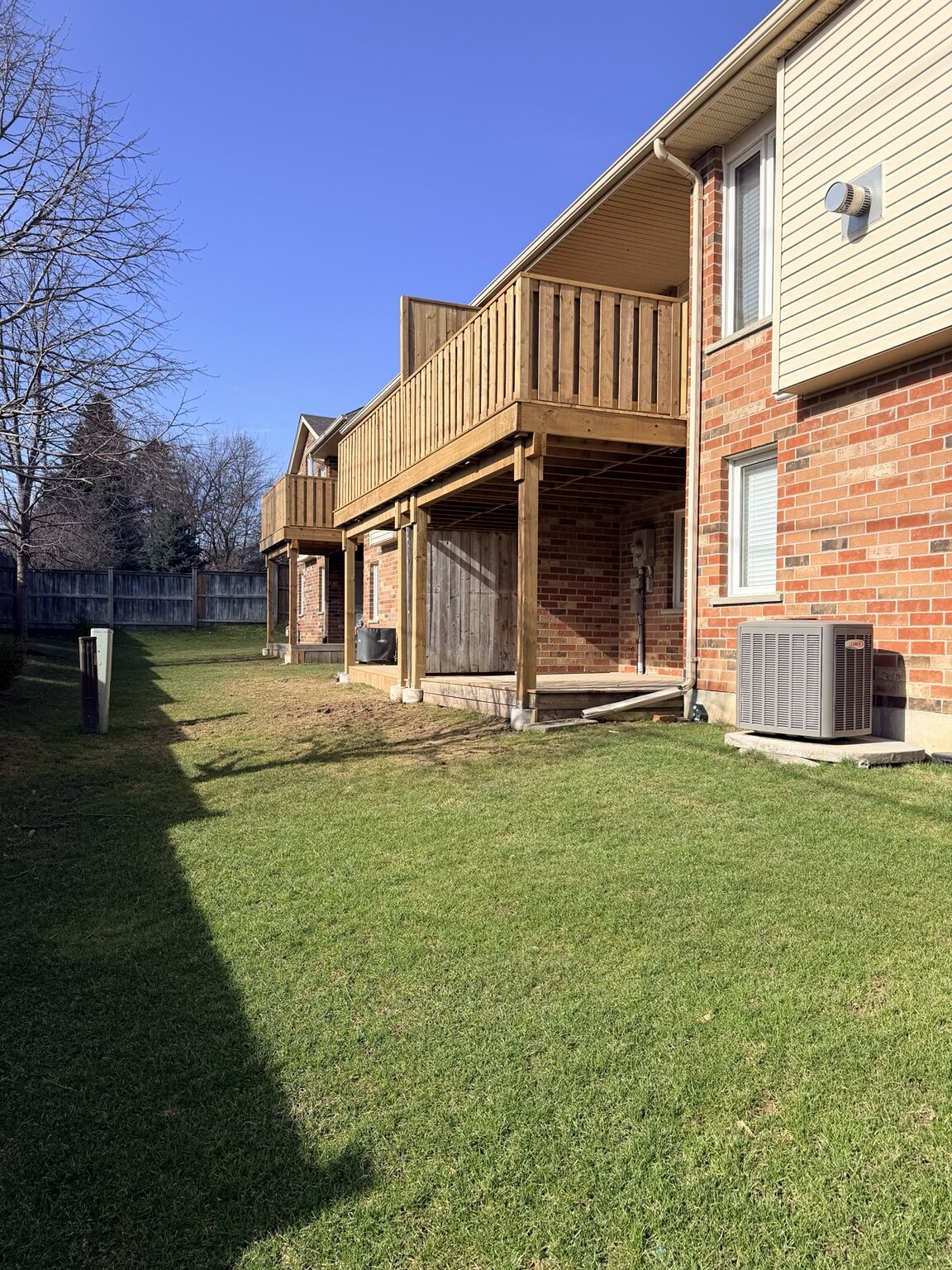 multi-unit deck project before view