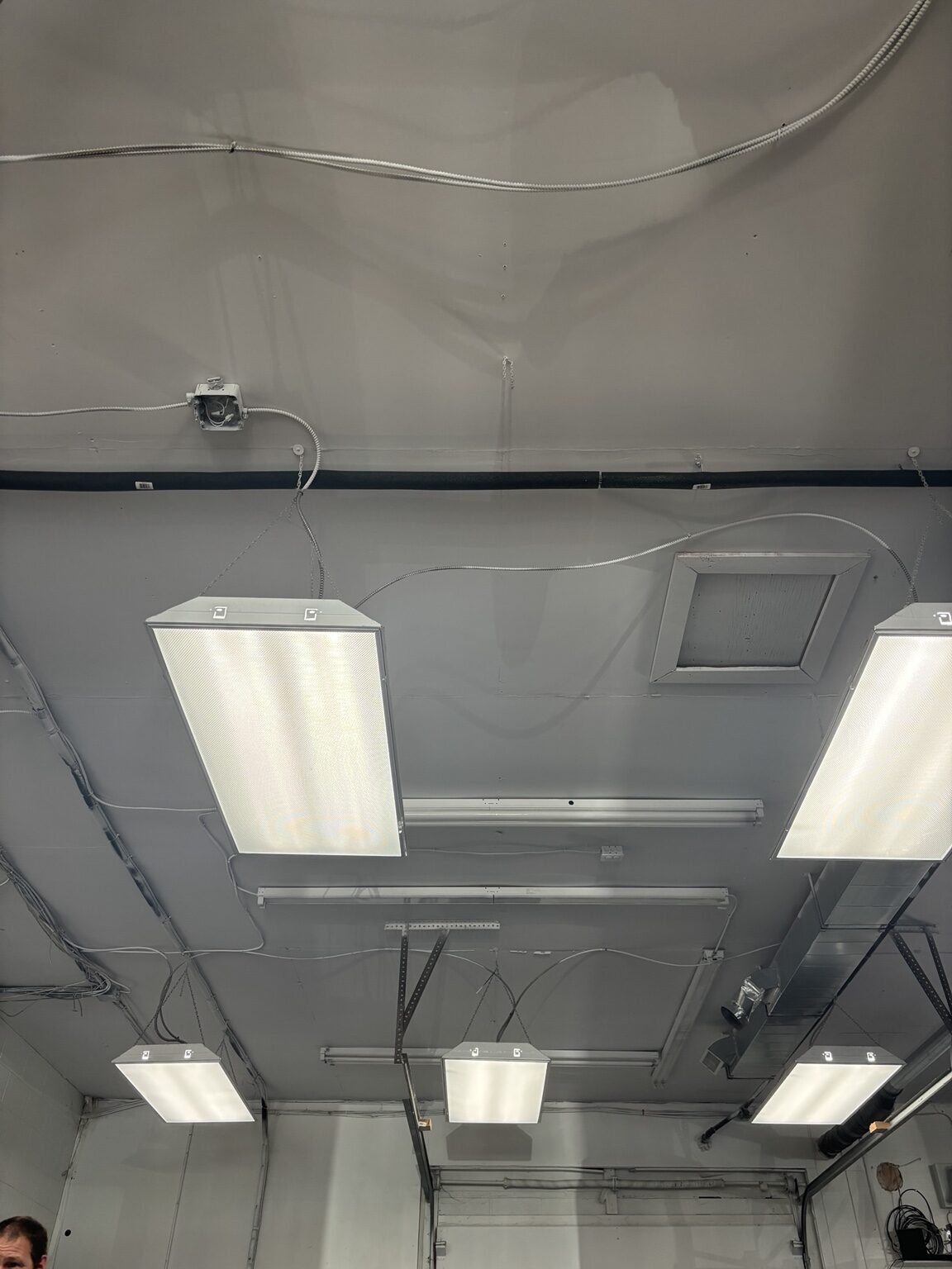 commercial gym lighting before